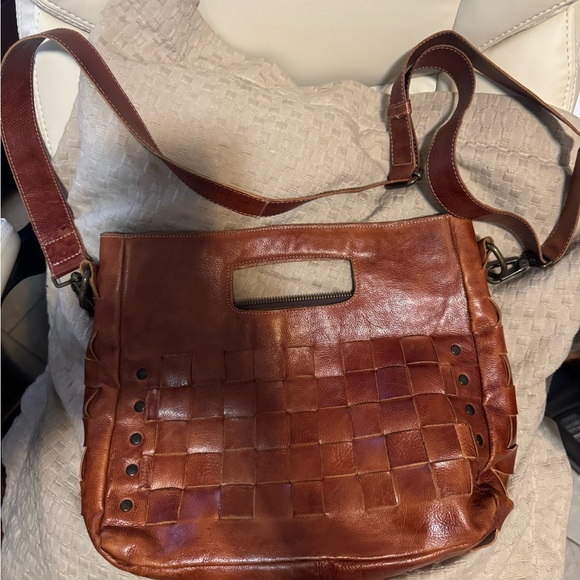 BED|STU Tan Leather Woven Clutch orchid - Picture 2 of 5